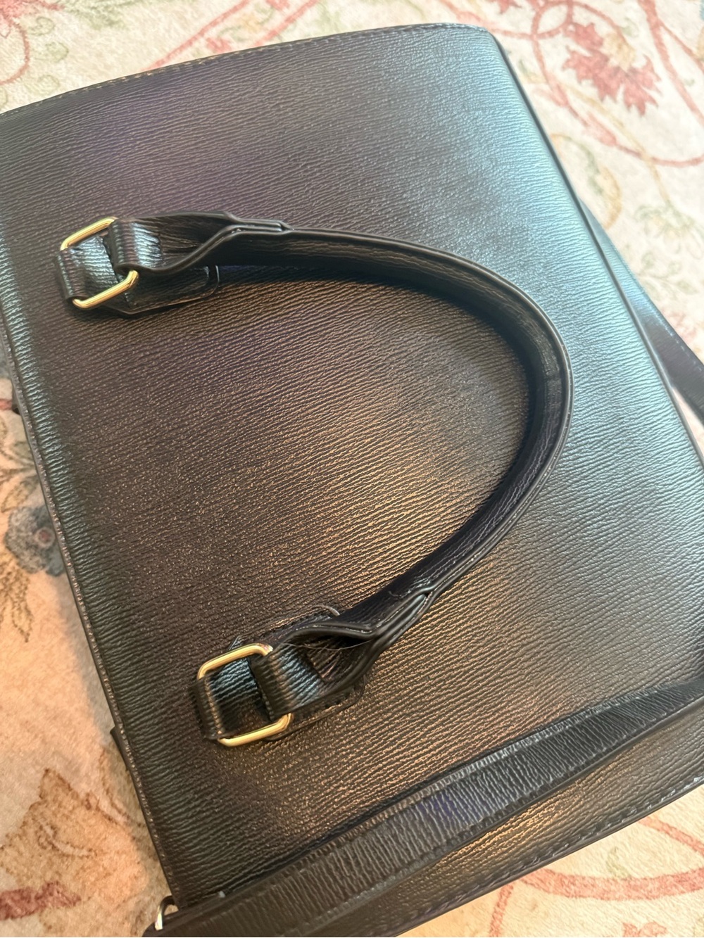 bebe Black Structured Tote with Matching Wallet and Gold Accents - Picture 9 of 15